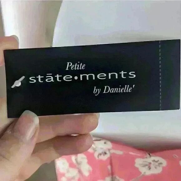 Statements by Danielle 12P Coral Pink 100% Silk Floral Knee Length Skirt - Picture 6 of 8